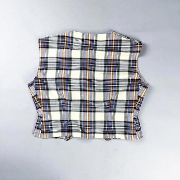 Vintage 1950's Plaid Button-Up Women's Vest - Picture 6 of 7